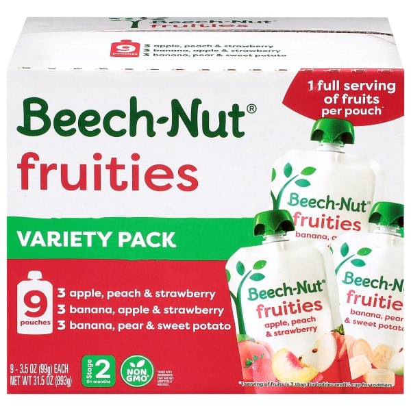 Beech-Nut Stage 2 (6+ Months) Assorted Fruities Variety Pack