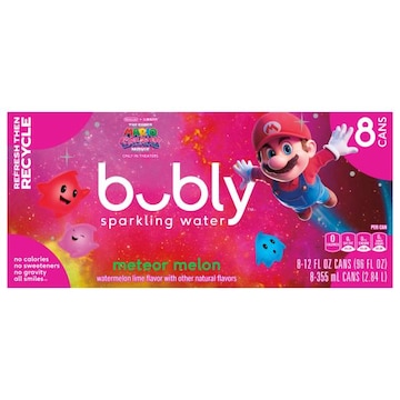 bubly The Super Mario Galaxy Meteor Melon Sparkling Water