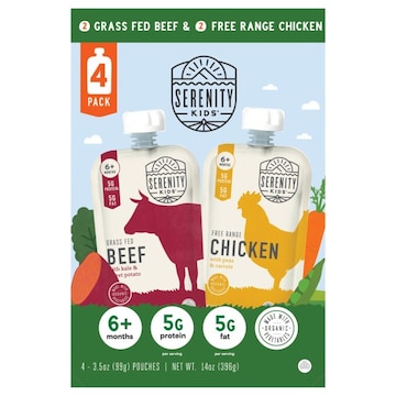 Serenity Kids 6+ Months Grass Fed Beef/Free Range Chicken Baby Food