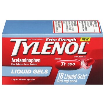 Tylenol Liquid Gels for Adults Extra Strength 500 mg Pain Reliever-Fever Reducer
