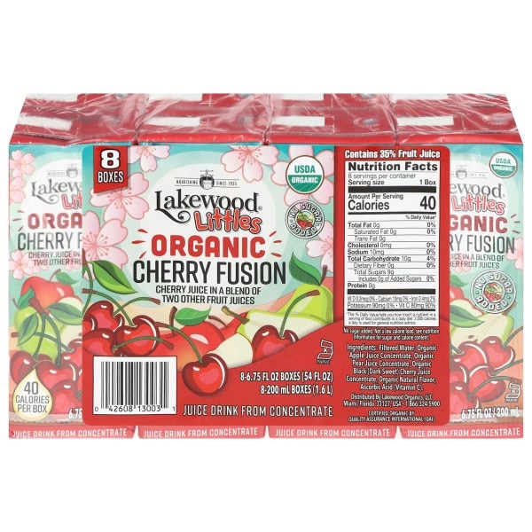 cherry315 Lakewood Littles Organic No Sugar Added Cherry Fusion Juice Drink