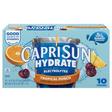 Capri Sun Hydrate Tropical Punch Drink with Electrolytes
