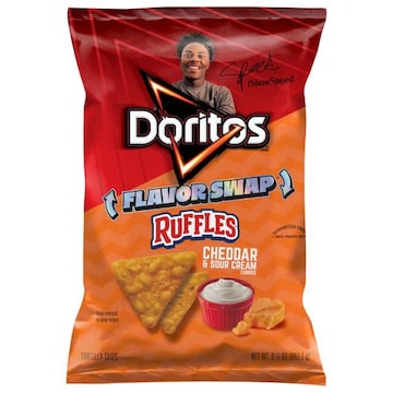 Doritos Flavor Swap Ruffles Cheddar & Sour Cream Flavored Tortilla Chips