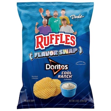 Ruffles Flavor Swap Doritos Cool Ranch Flavored Potato Chips