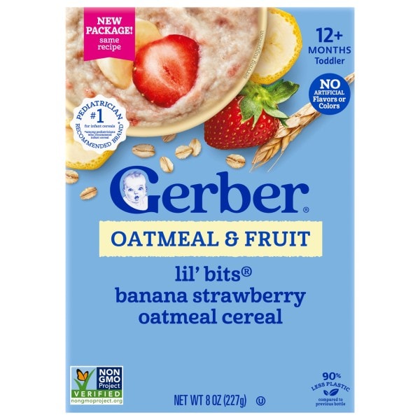 Gerber Lil Bits Toddler (12+ Months) Banana Strawberry Oatmeal