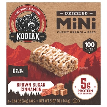 Kodiak Drizzled Chewy Brown Sugar Cinnamon Mini Granola Bars
