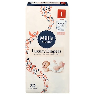 Millie Moon Unisex Luxury Size 1 Diapers (611 lbs) Publix Super Markets