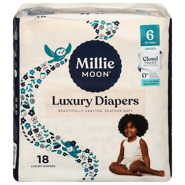 Millie Moon Unisex Luxury Size 6 Diapers (35+ lbs (16+ kg)) Publix