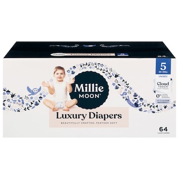 Millie Moon Unisex Luxury Size 5 Diapers (27+ lbs (12+ kg))