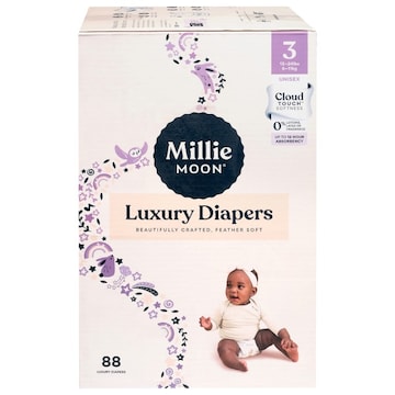 Millie Moon Unisex Luxury Size 3 Diapers (16-28 lbs (7-13 kg))