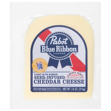 Pabst Blue Ribbon Beer-Infused Cheddar Cheese