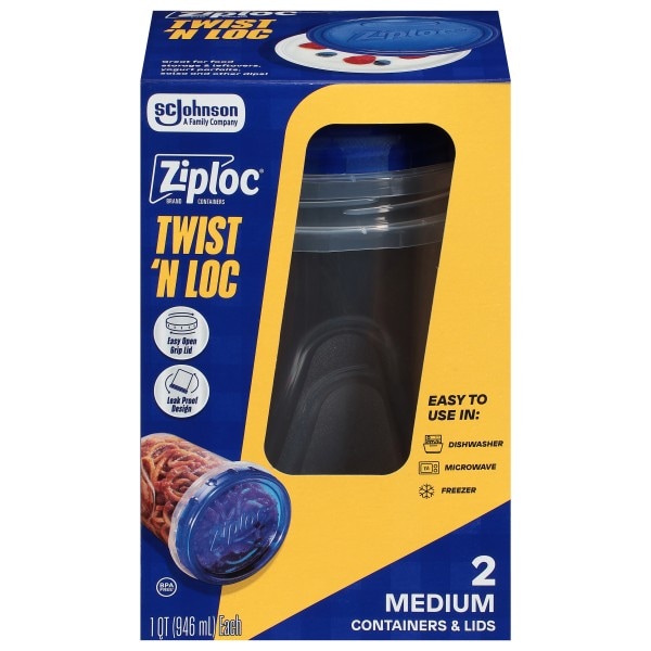 Ziploc Twist 'N Loc Medium Containers & Lids | Publix Super Markets