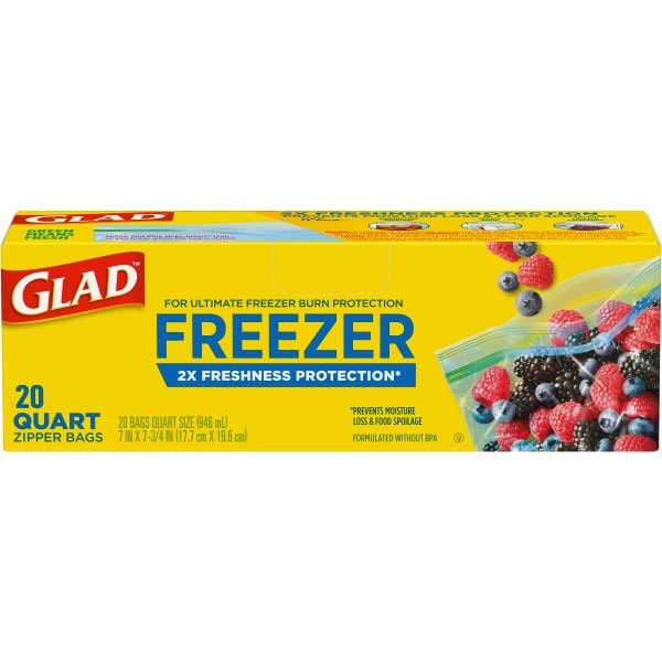 Glad Freezer Quart Size Zipper Bags | Publix Super Markets