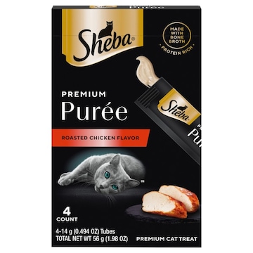 Sheba Premium Puree Roasted Chicken Flavor Cat Treat