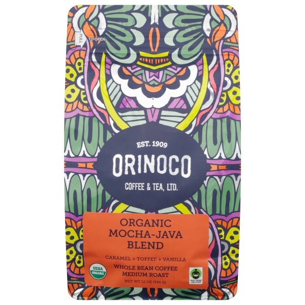 Orinoco Coffee & Tea Organic Whole Bean Medium Roast Mocha-Java