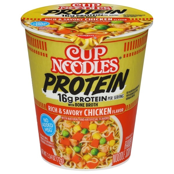 Cup Noodles Protein Rich & Savory Chicken Flavor Ramen Noodle Soup