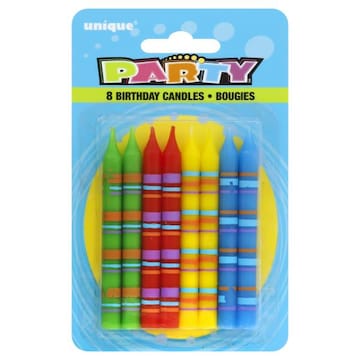 Unique Party Birthday Candles, 3 Inch