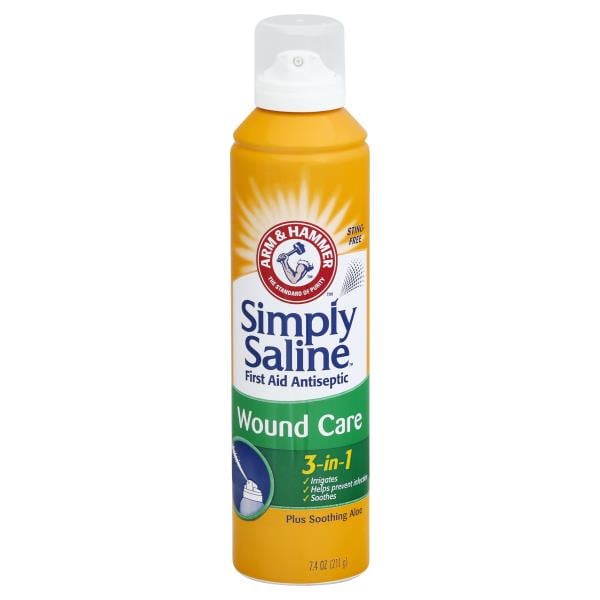 Arm & Hammer Simply Saline First Aid Antiseptic, 3-in-1, Wound