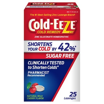 Cold-Eeze Lozenges Sugar Free Natural Wild Cherry Flavor Cold Remedy