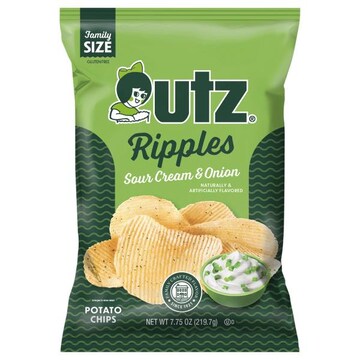 Utz Ripples Sour Cream & Onion Potato Chips Family Size