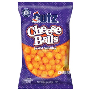 Utz Cheese Balls, Cheddar, Baked