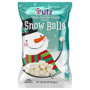 Utz Corn Snack, White Cheddar Cheese, Snow Balls
