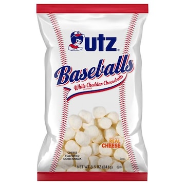 Utz Corn Snack, White Cheddar Cheeseballs, Baseballs
