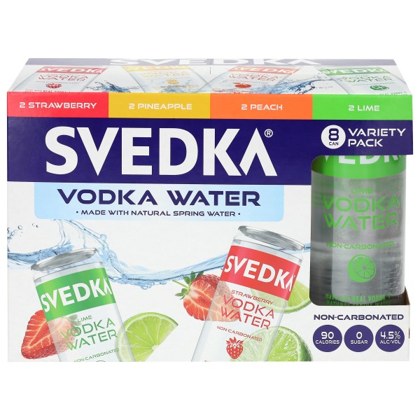 Svedka Strawberry/Pineapple/Peach/Lime Vodka Water Variety Pack