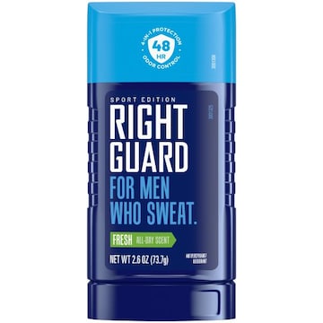 Right Guard Up to 48-hours of odor and wetness protection.