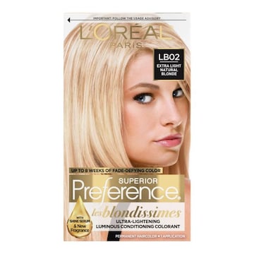 L'Oreal Paris Superior Preference Luminous Fade-Defying Permanent Hair Color LB02 Extra Light Natural Blonde