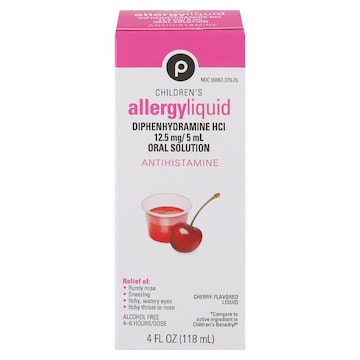 Publix Allergy Liquid, Cherry, Children's