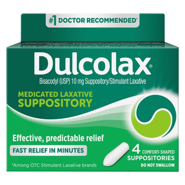 Dulcolax Laxative Suppositories, Medicated | Publix Super Markets