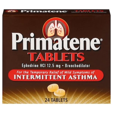 Primatene Asthma Relief Tablets, Bronchodilator, 12.5 mg, Tablets