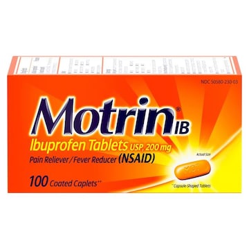 Motrin Ibuprofen, 200 mg, Coated Caplets