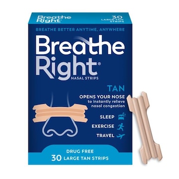 Breathe Right Nasal Strips, Original Tan, Large