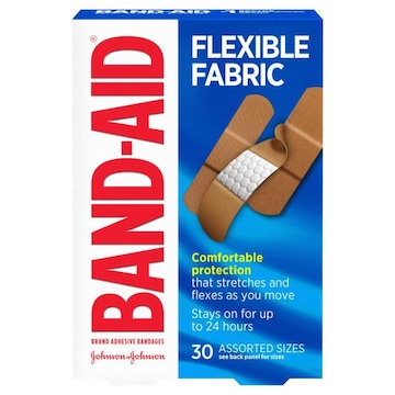 Band-Aid Bandages, Adhesive, Flexible Fabric, Assorted Sizes