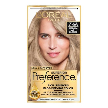 L'Oreal Paris Superior Preference Fade-Defying Permanent Hair Color 7.5A Medium Ash Blonde