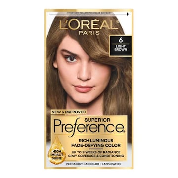 L'Oreal Paris Superior Preference Luminous Fade-Defying Permanent Hair Color 6 Light Brown