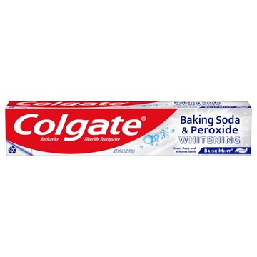 Colgate Baking Soda and Peroxide Whitening Toothpaste, Brisk Mint