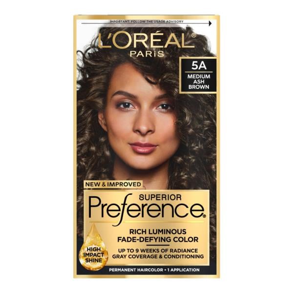 L'Oreal Paris Superior Preference Fade-Defying Permanent Hair Color 5A ...