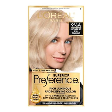 L'Oreal Paris Superior Preference Fade-Defying Permanent Hair Color 9.5A Lightest Ash Blonde