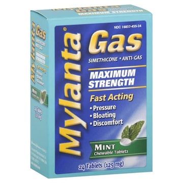 Mylanta Gas Fast Relief Maximum Strength M Int Flavor