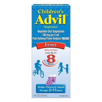 Advil Children's Pain Reliever and Fever Reducer, Liquid Children's Ibuprofen for Pain Relief, Grape - 4 Fl Oz