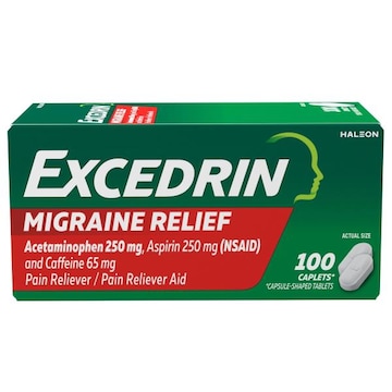 Excedrin Migraine Caplets for Migraine Headache Relief - 100 count