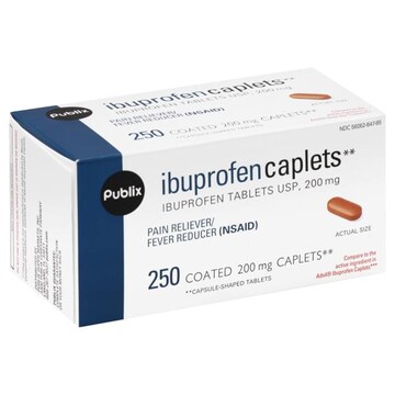 Publix Ibuprofen, 200 mg, Coated Caplets