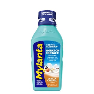 Mylanta Antacid + Anti-Gas, Liquid, Vanilla Caramel Flavor