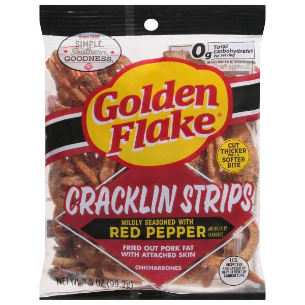 Golden Flake Chicharrones, Red Pepper, Cracklin Strips | Publix