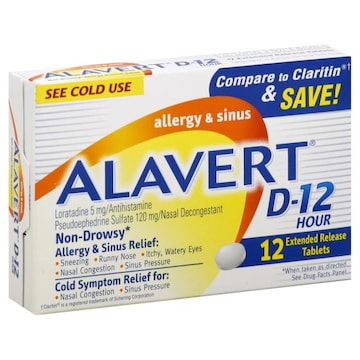 Alavert-D Allergy & Sinus Relief Tablets, 12-Hour Non-Drowsy