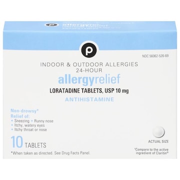 Publix Allergy Relief, Indoor & Outdoor, 10 mg, Tablets