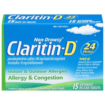 Claritin Allergy & Congestion, 24 Hour, Non-Drowsy, Tablets